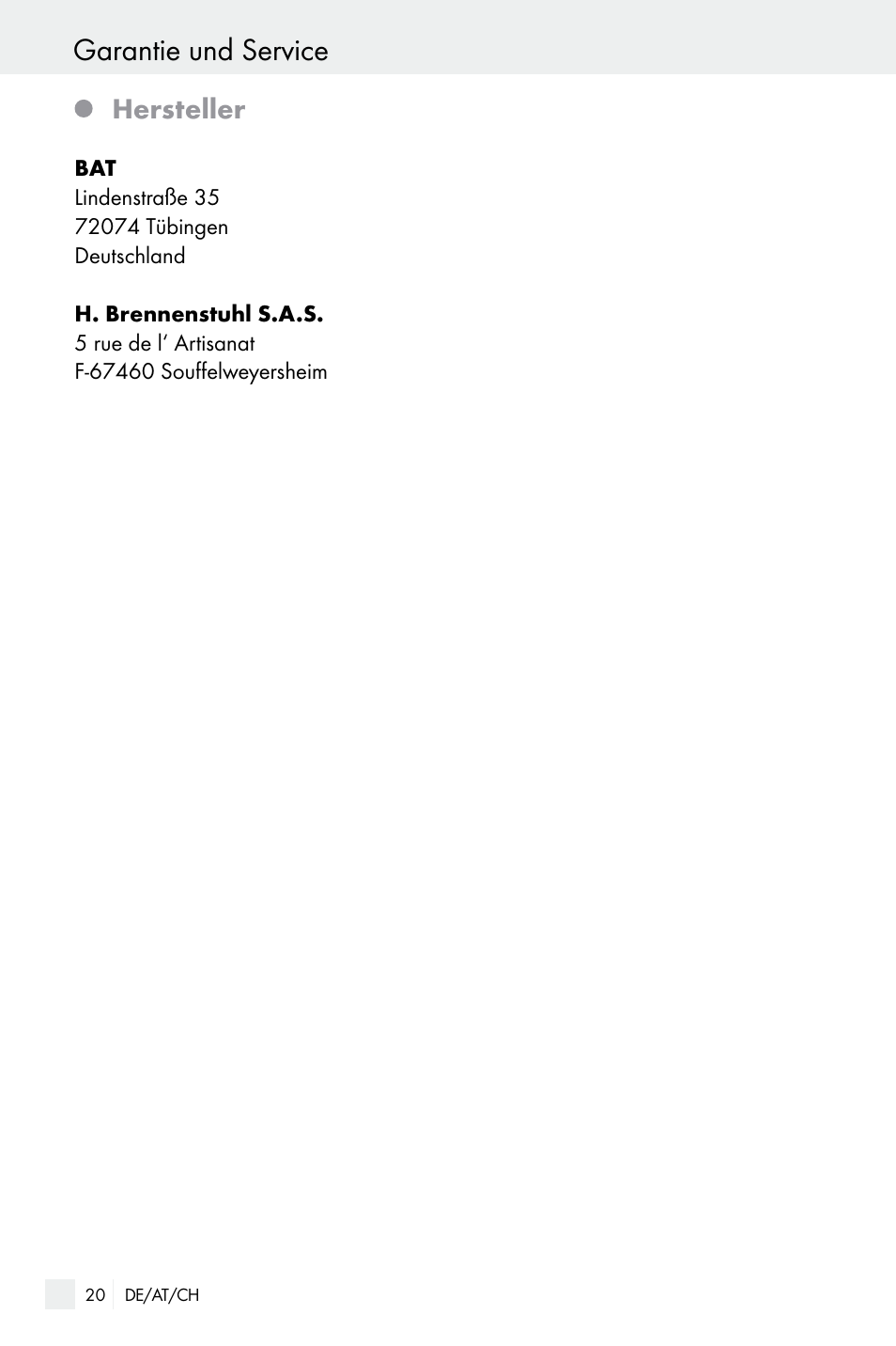Garantie und service, Hersteller | Silvercrest Electrical Sockets User Manual | Page 20 / 29