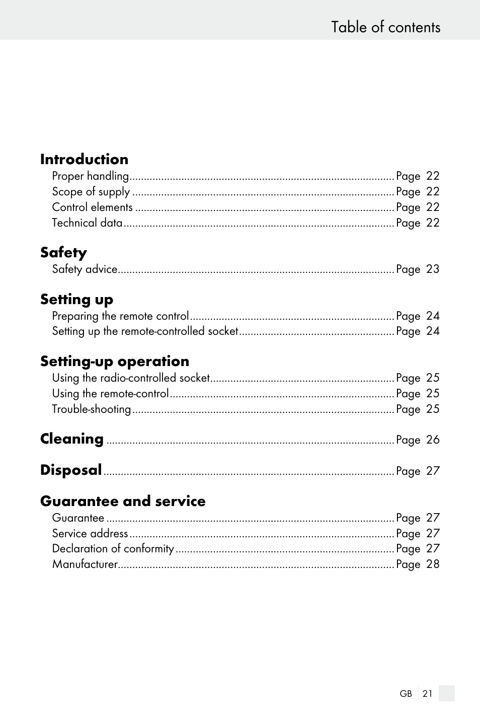 Silvercrest Electrical Sockets User Manual | Page 21 / 29