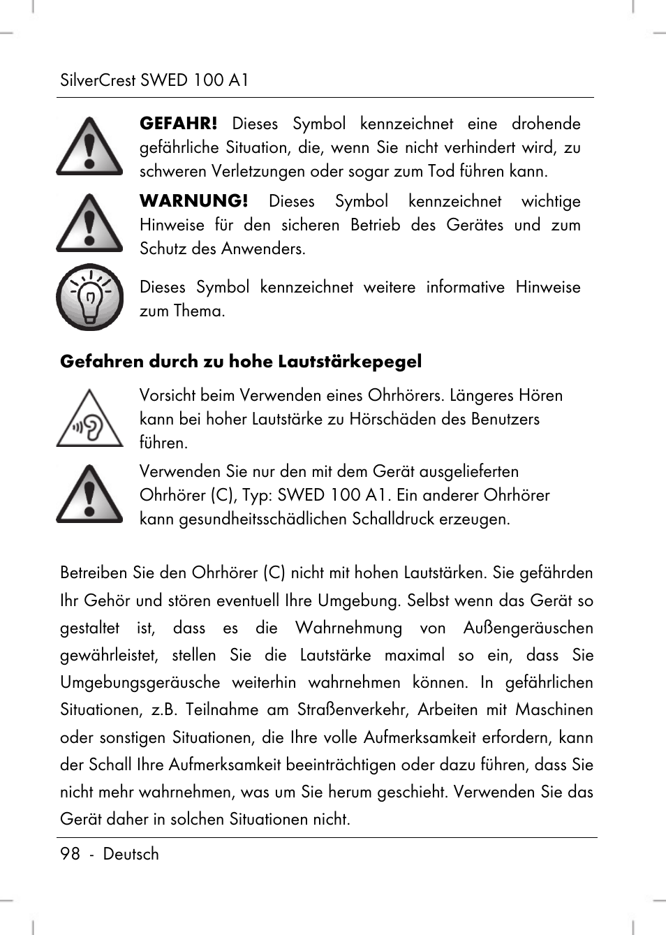 Silvercrest SWED 100 A1 User Manual | Page 100 / 126