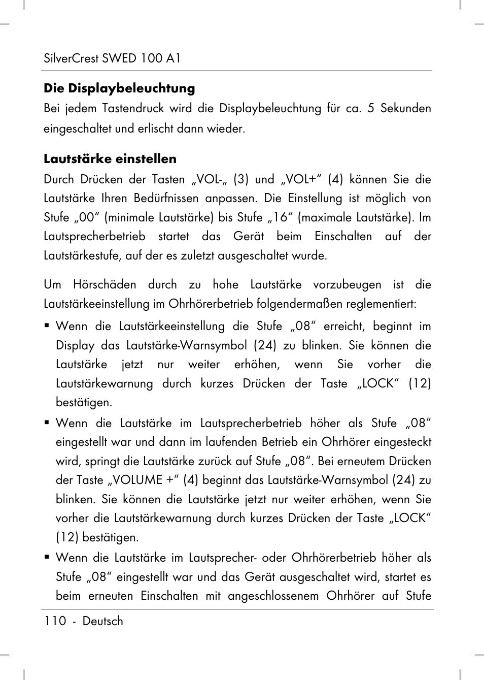 Silvercrest SWED 100 A1 User Manual | Page 112 / 126