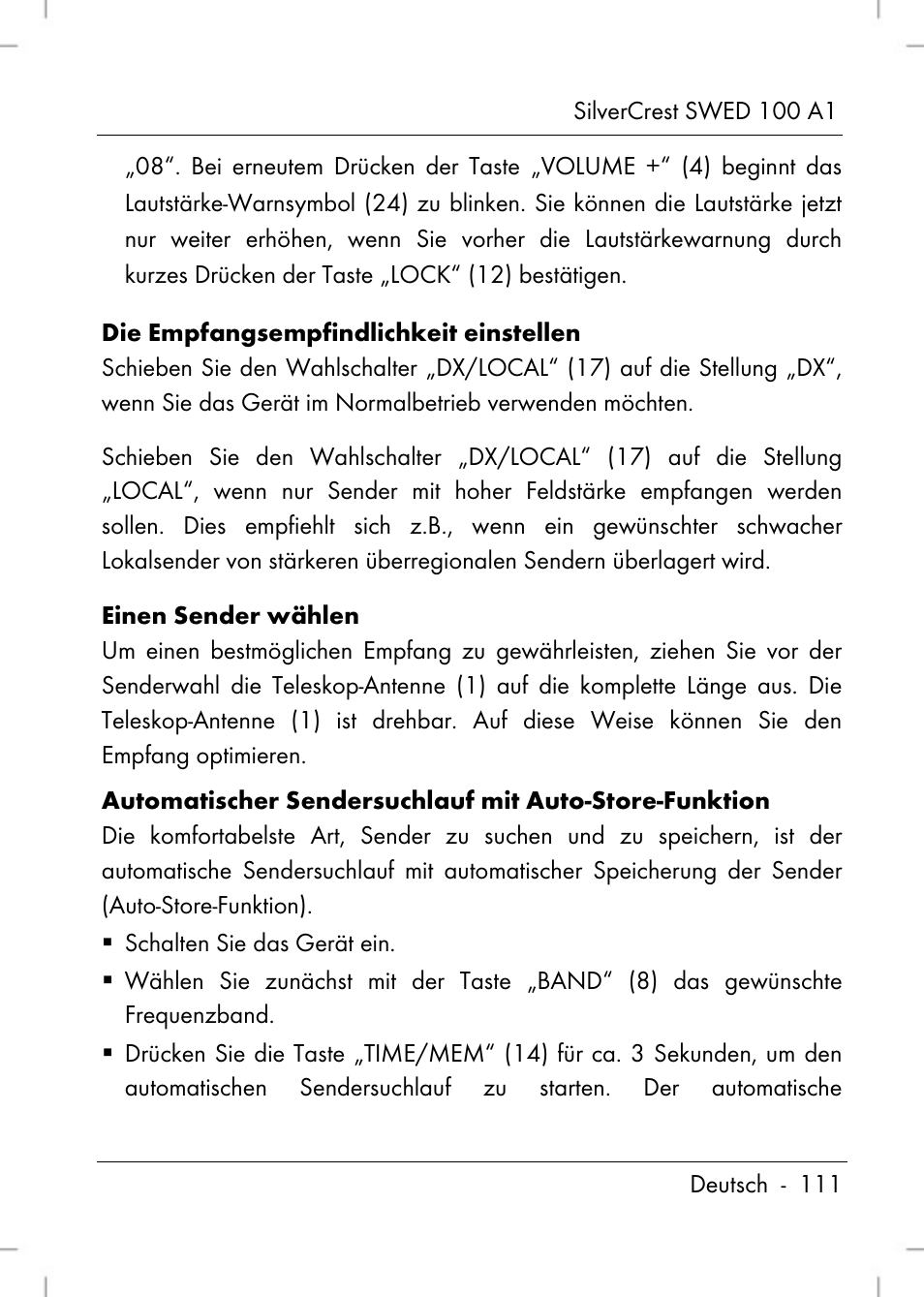 Silvercrest SWED 100 A1 User Manual | Page 113 / 126