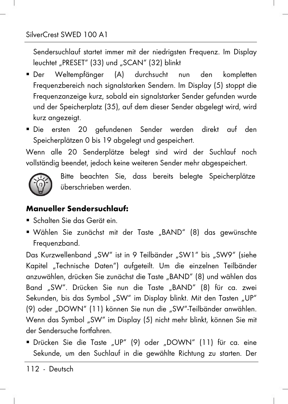 Silvercrest SWED 100 A1 User Manual | Page 114 / 126