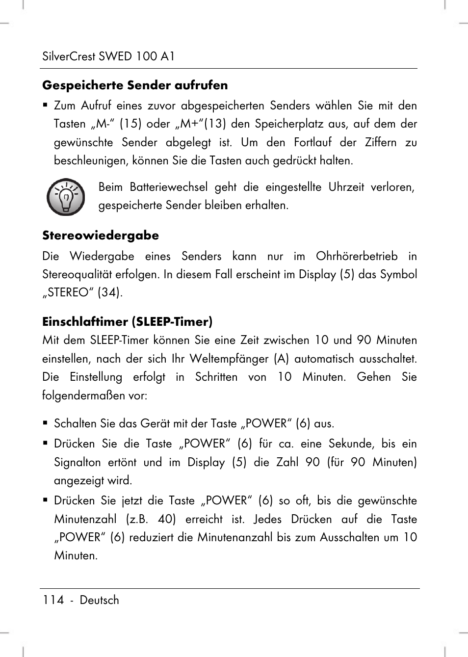 Silvercrest SWED 100 A1 User Manual | Page 116 / 126