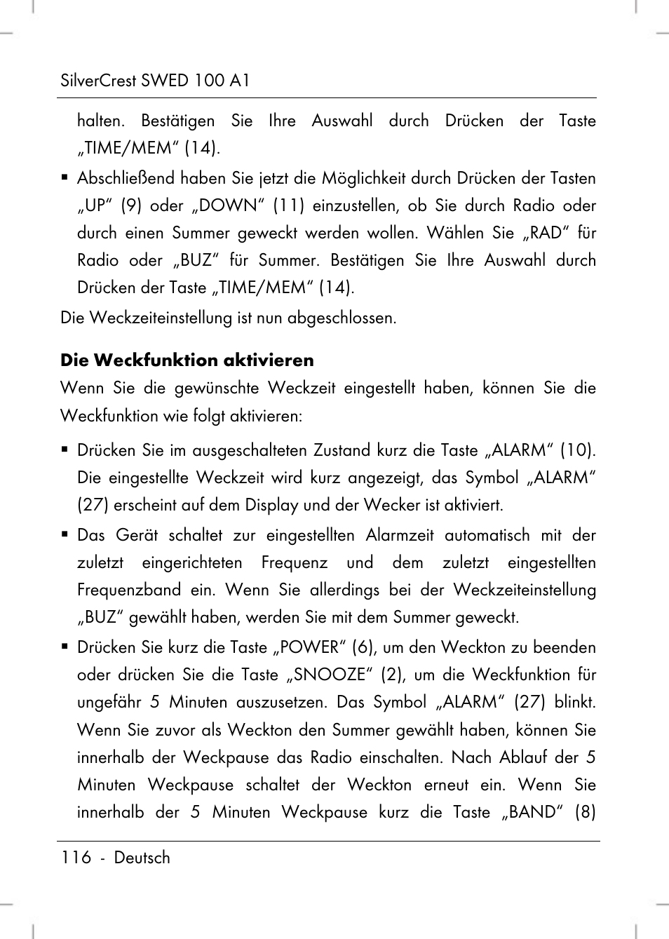 Silvercrest SWED 100 A1 User Manual | Page 118 / 126