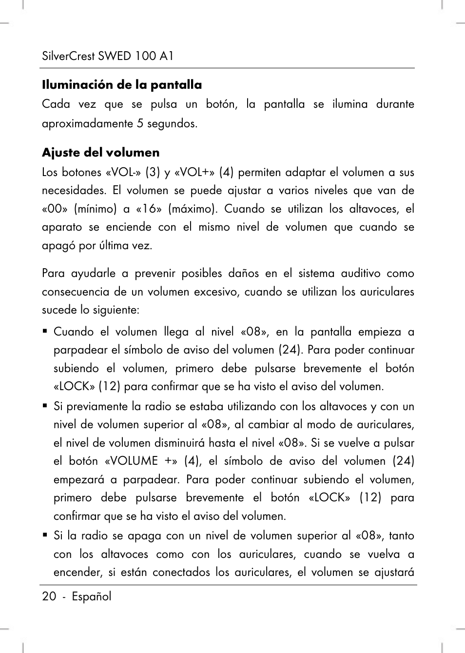 Silvercrest SWED 100 A1 User Manual | Page 22 / 126