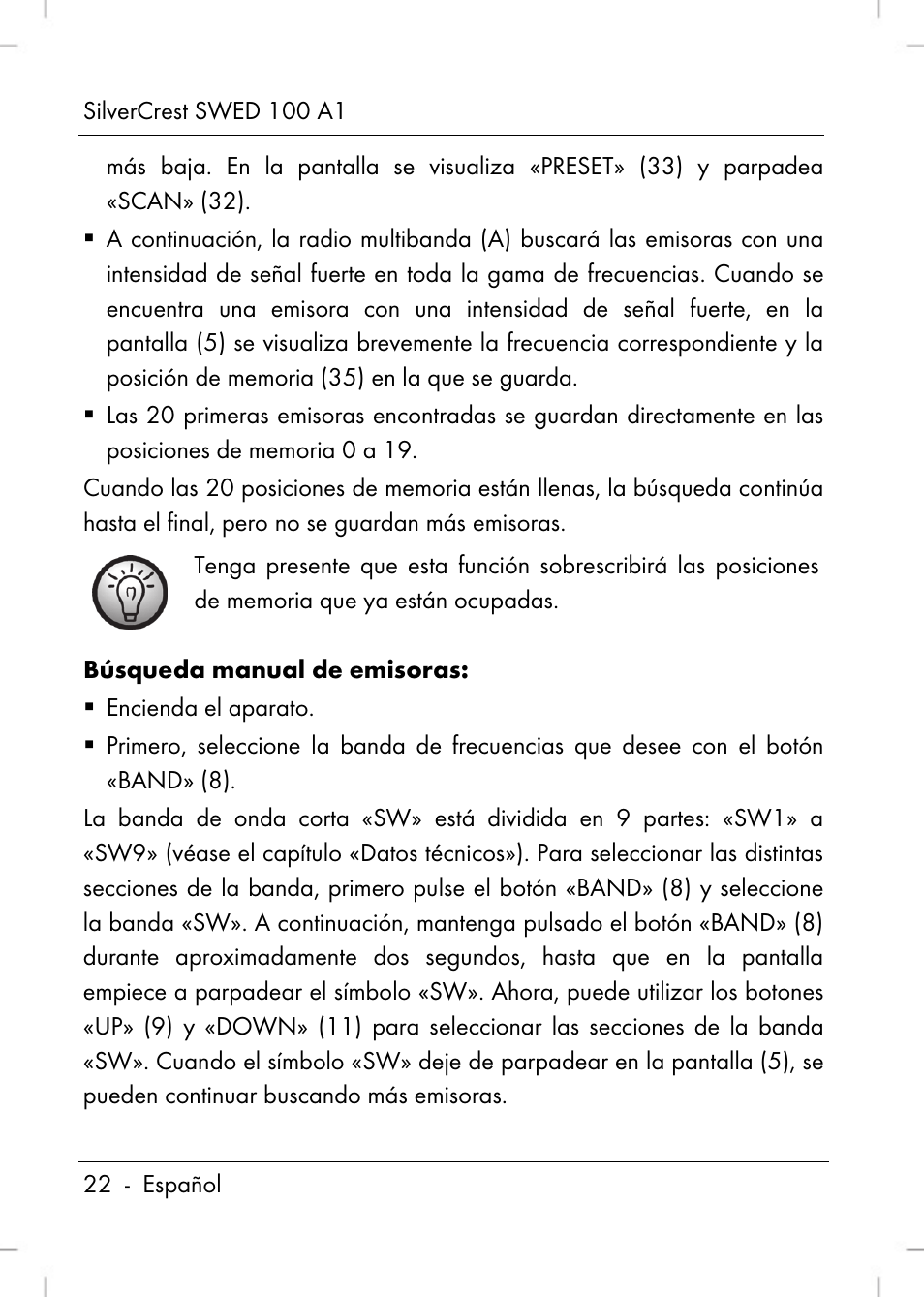 Silvercrest SWED 100 A1 User Manual | Page 24 / 126