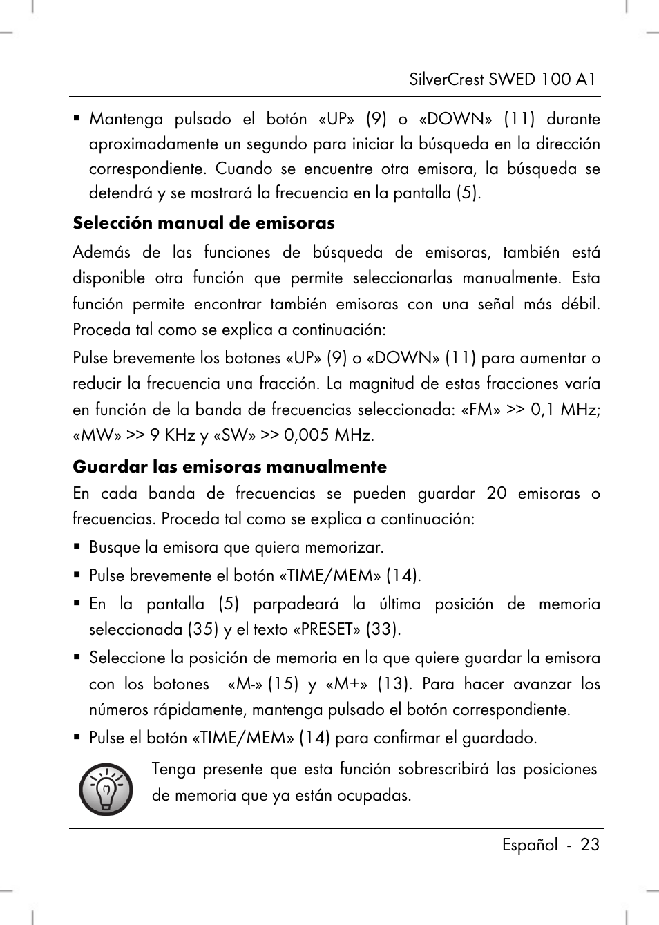Silvercrest SWED 100 A1 User Manual | Page 25 / 126