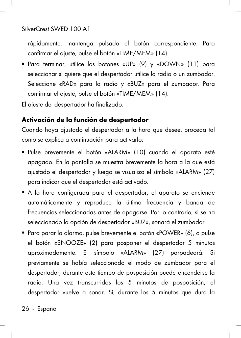 Silvercrest SWED 100 A1 User Manual | Page 28 / 126