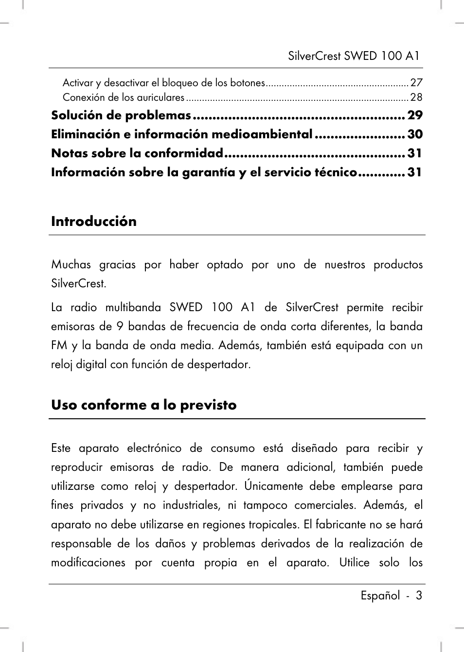 Silvercrest SWED 100 A1 User Manual | Page 5 / 126