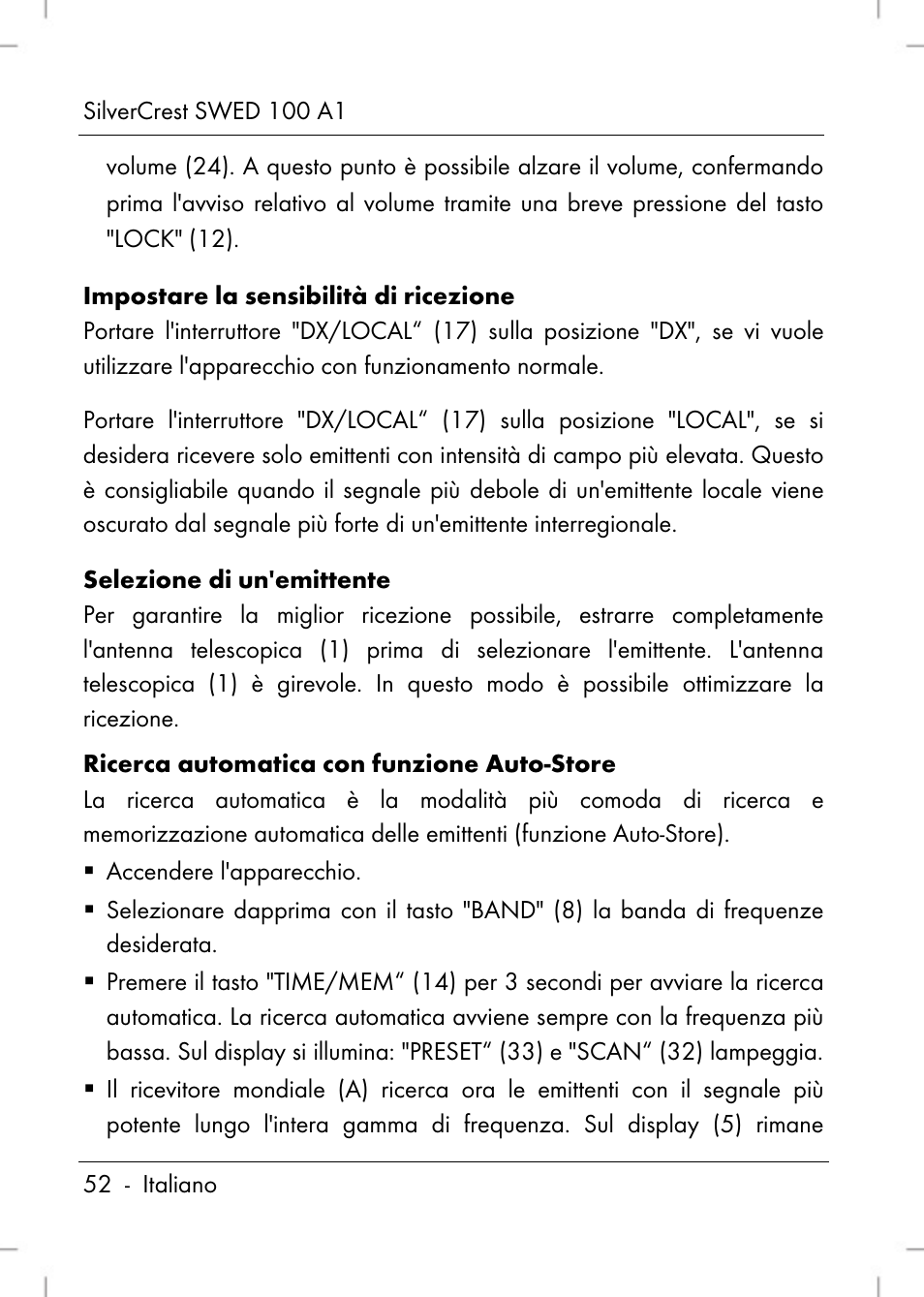 Silvercrest SWED 100 A1 User Manual | Page 54 / 126