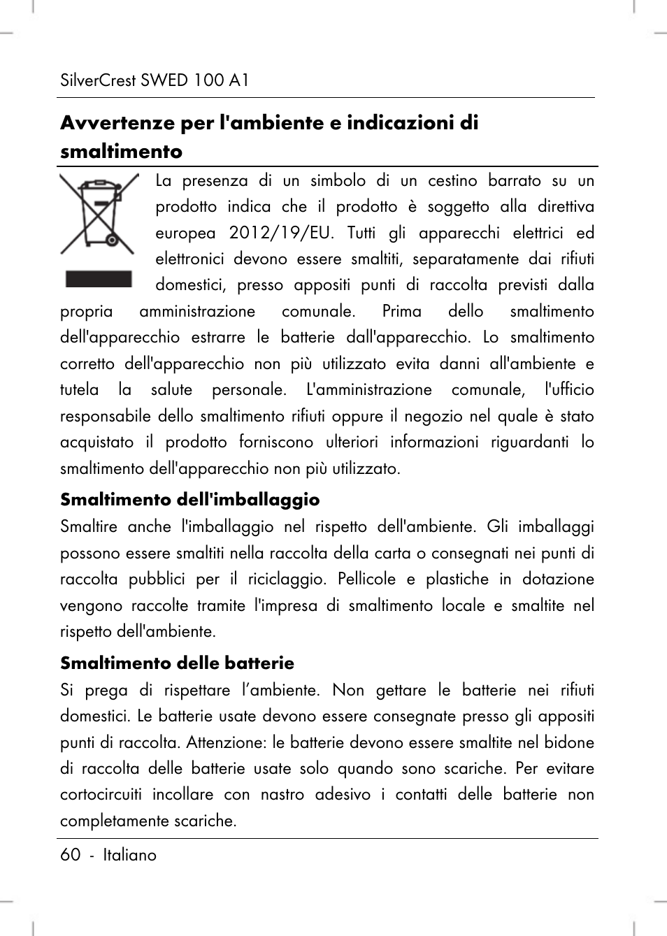 Silvercrest SWED 100 A1 User Manual | Page 62 / 126