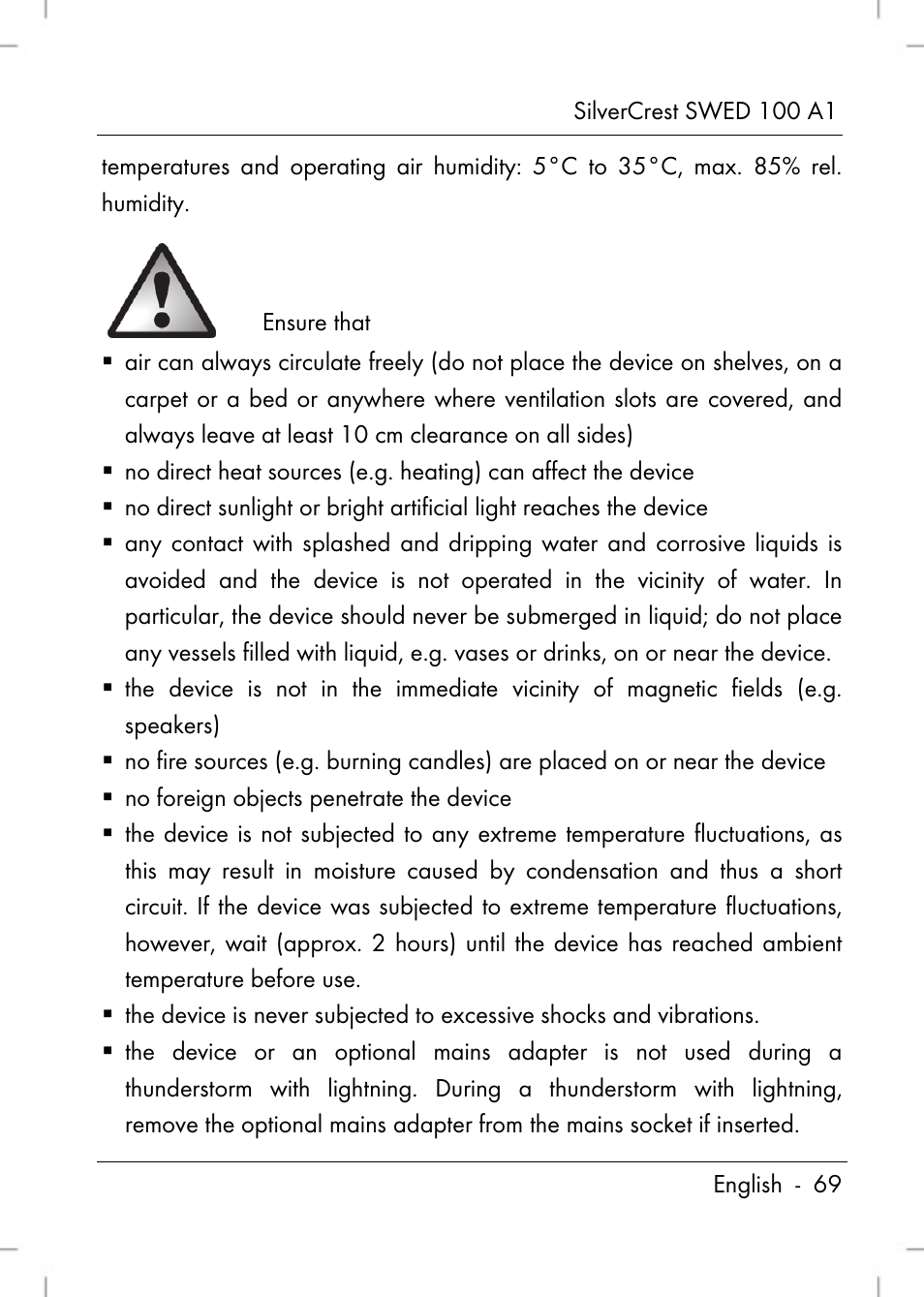 Silvercrest SWED 100 A1 User Manual | Page 71 / 126