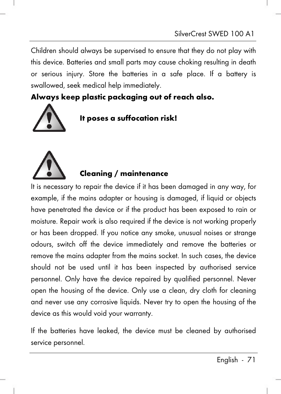 Silvercrest SWED 100 A1 User Manual | Page 73 / 126