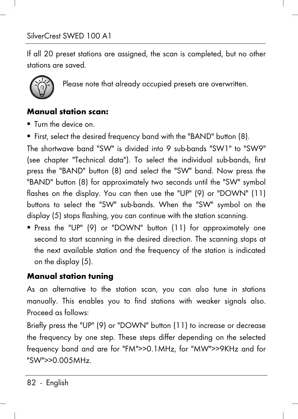 Silvercrest SWED 100 A1 User Manual | Page 84 / 126