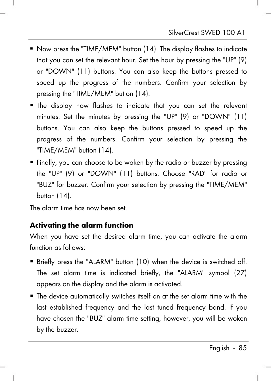 Silvercrest SWED 100 A1 User Manual | Page 87 / 126