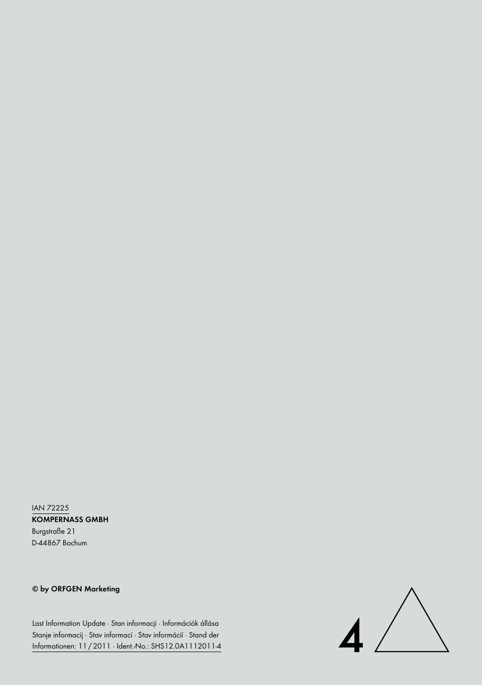 Silvercrest SHS 12.0 A1 User Manual | Page 47 / 47