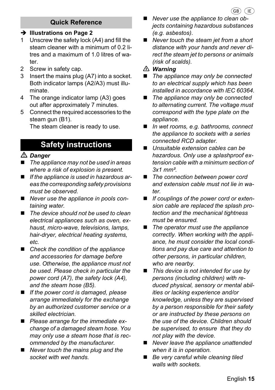 Safety instructions | Silvercrest SDR 1500 A1 User Manual | Page 15 / 86