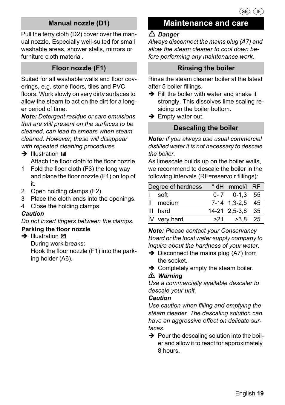 Maintenance and care | Silvercrest SDR 1500 A1 User Manual | Page 19 / 86