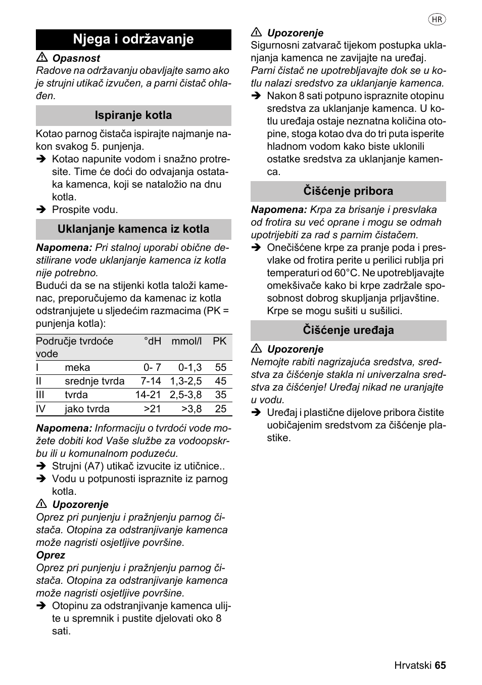 Njega i održavanje | Silvercrest SDR 1500 A1 User Manual | Page 65 / 86