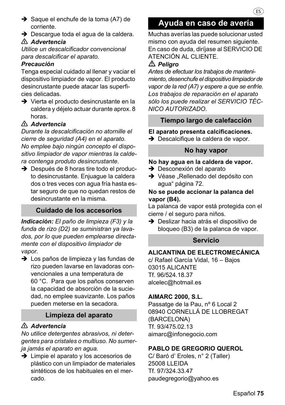 Ayuda en caso de avería | Silvercrest SDR 1500 A1 User Manual | Page 75 / 86