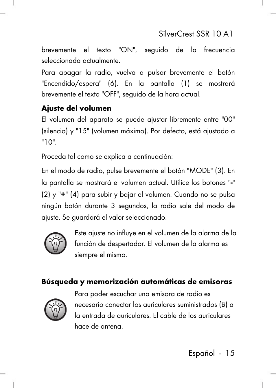 Silvercrest SSR 10 A1 User Manual | Page 17 / 74