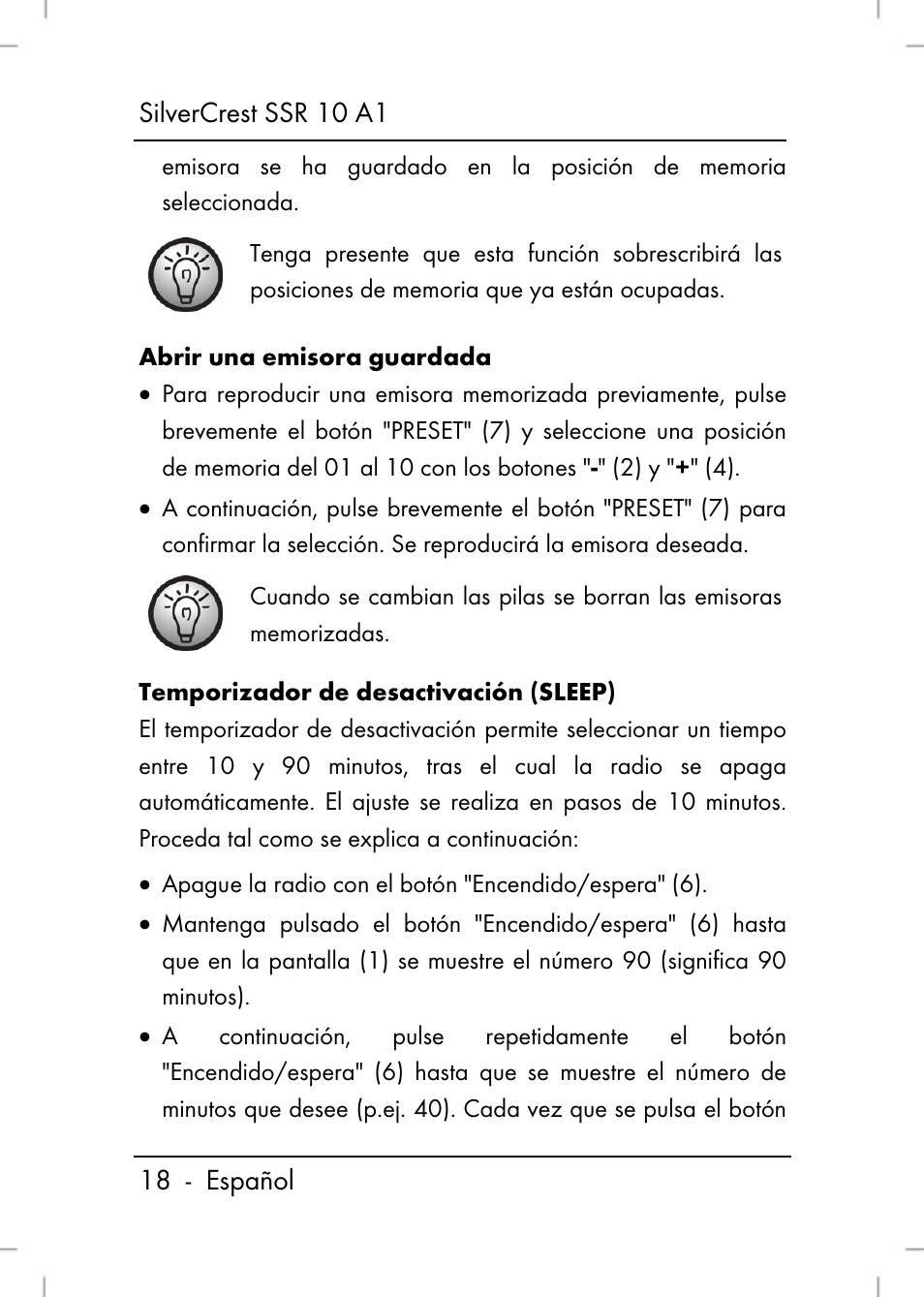 Silvercrest SSR 10 A1 User Manual | Page 20 / 74