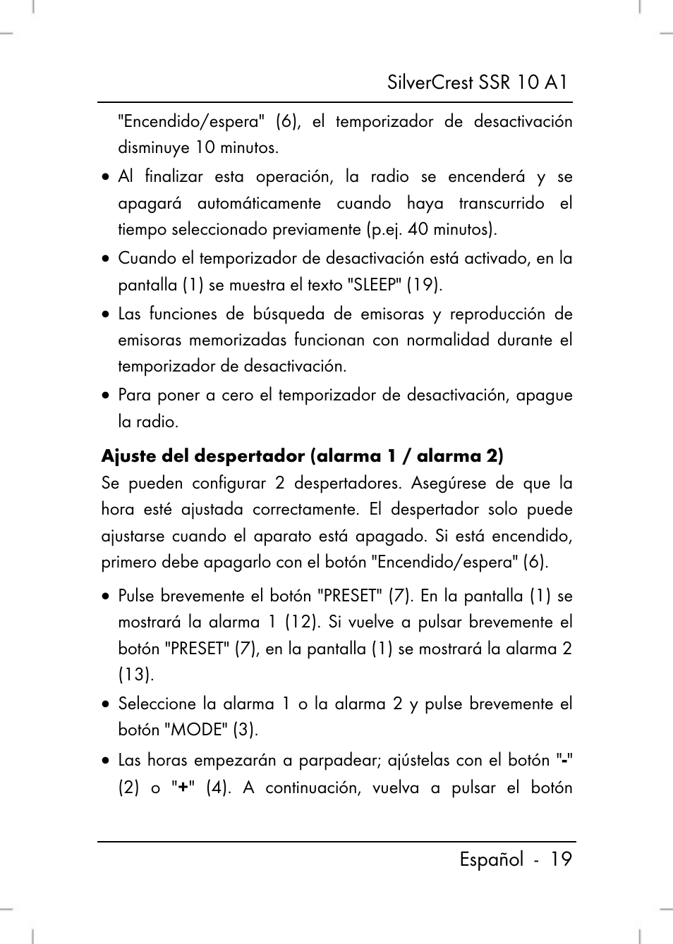 Silvercrest SSR 10 A1 User Manual | Page 21 / 74