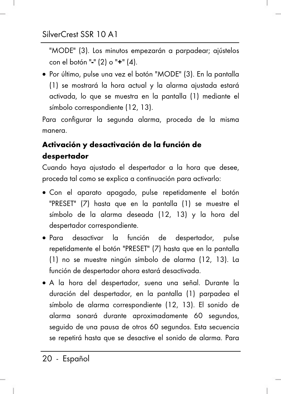 Silvercrest SSR 10 A1 User Manual | Page 22 / 74