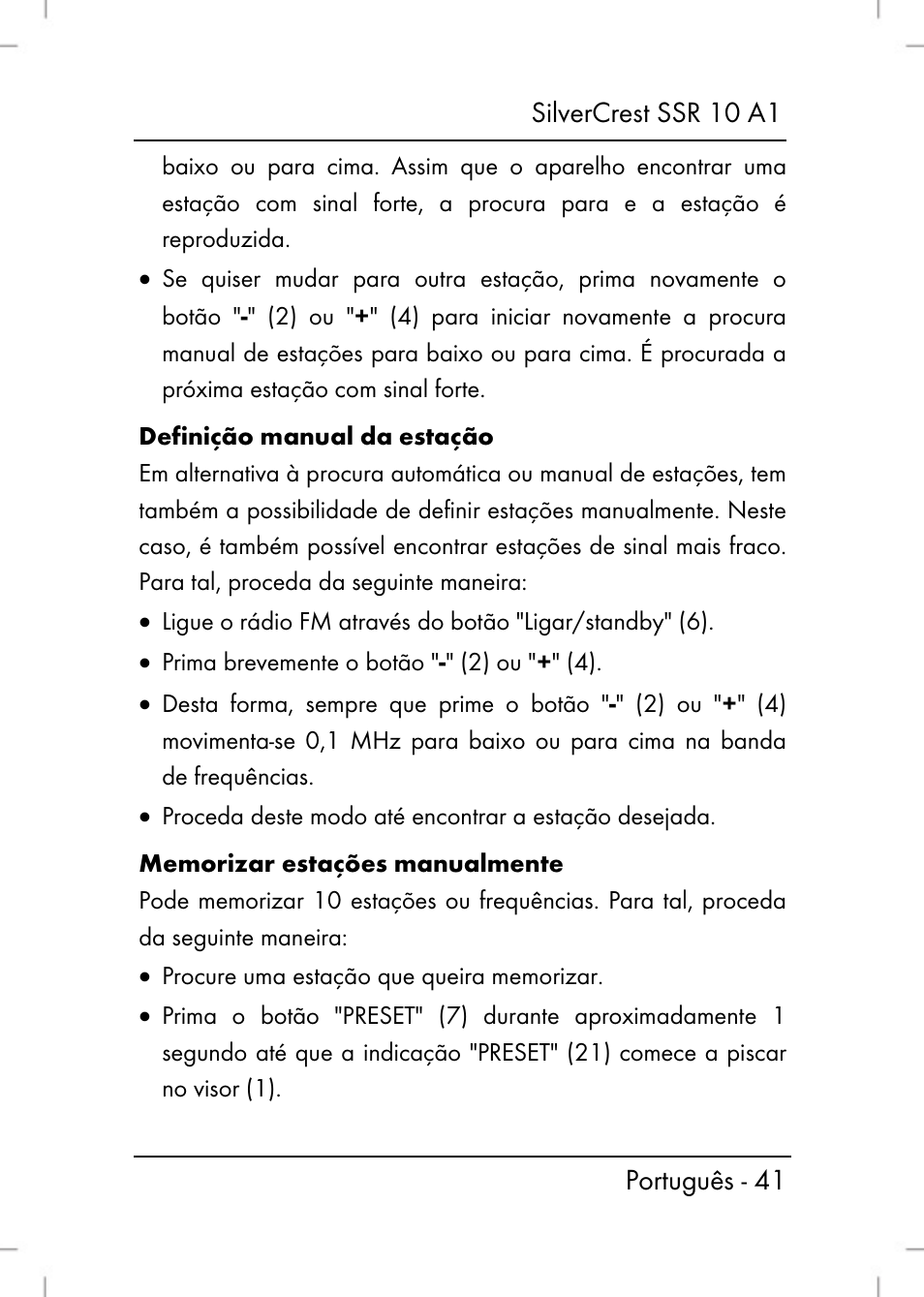 Silvercrest SSR 10 A1 User Manual | Page 43 / 74