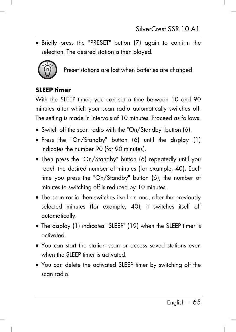 Silvercrest ssr 10 a1 | Silvercrest SSR 10 A1 User Manual | Page 67 / 74