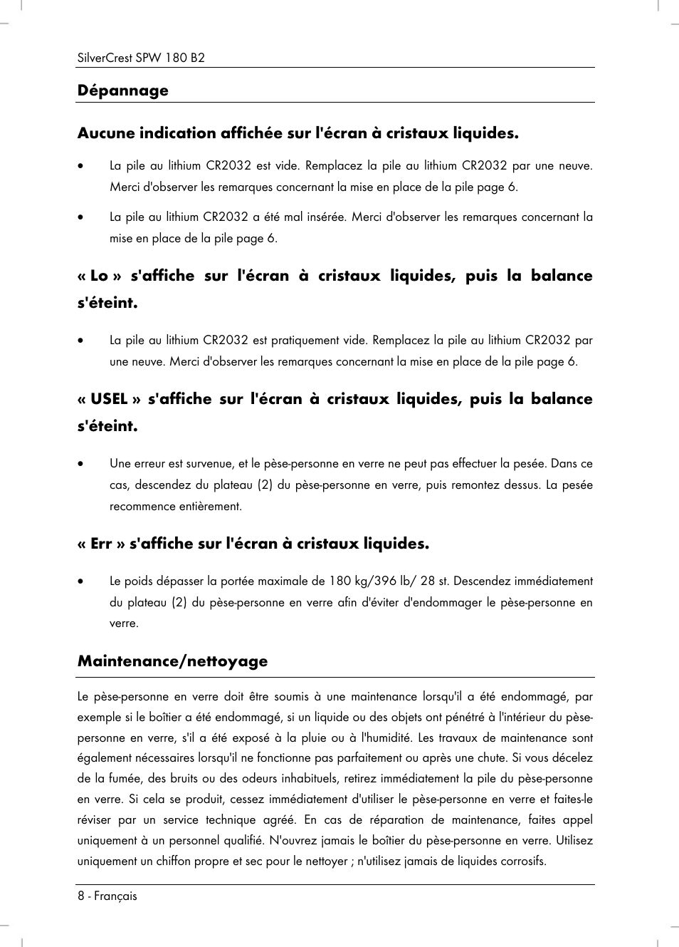 Silvercrest SPW 180 B2 User Manual | Page 10 / 40