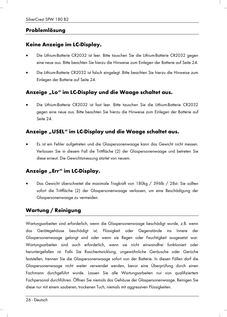 Silvercrest SPW 180 B2 User Manual | Page 28 / 40