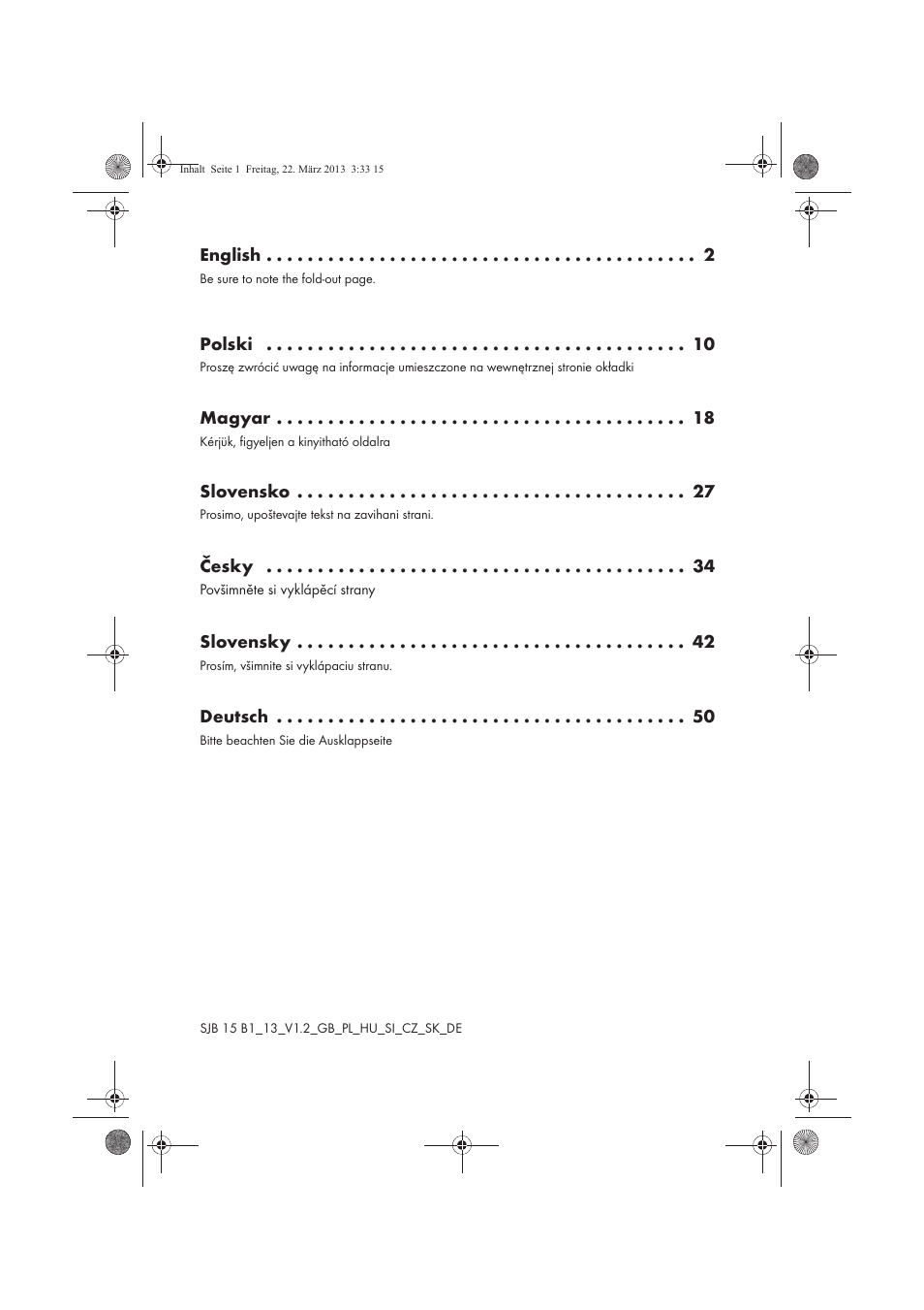 Silvercrest SJB 15 B1 User Manual | Page 2 / 62