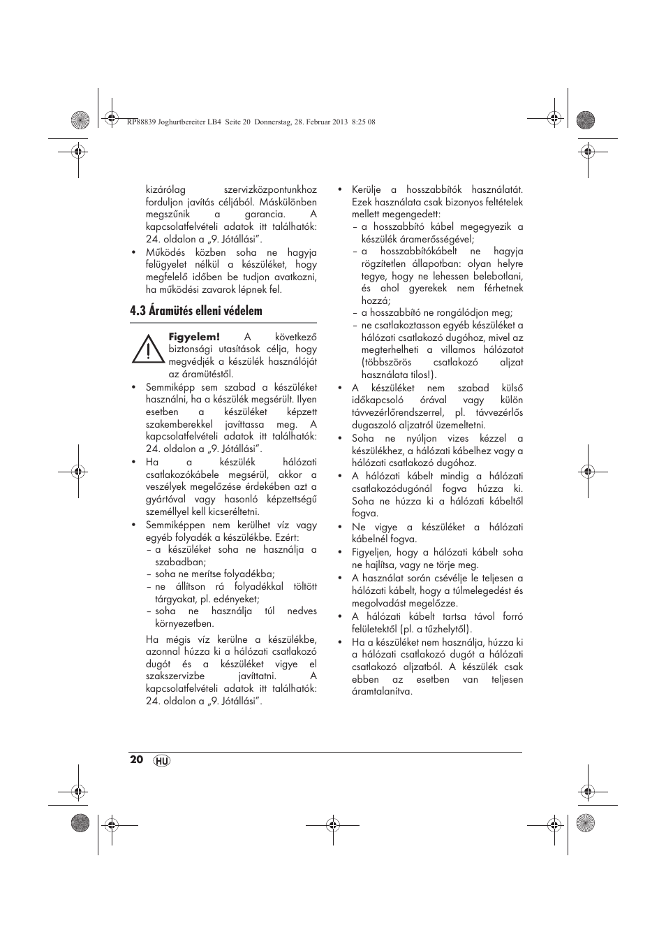3 áramütés elleni védelem | Silvercrest SJB 15 B1 User Manual | Page 22 / 62