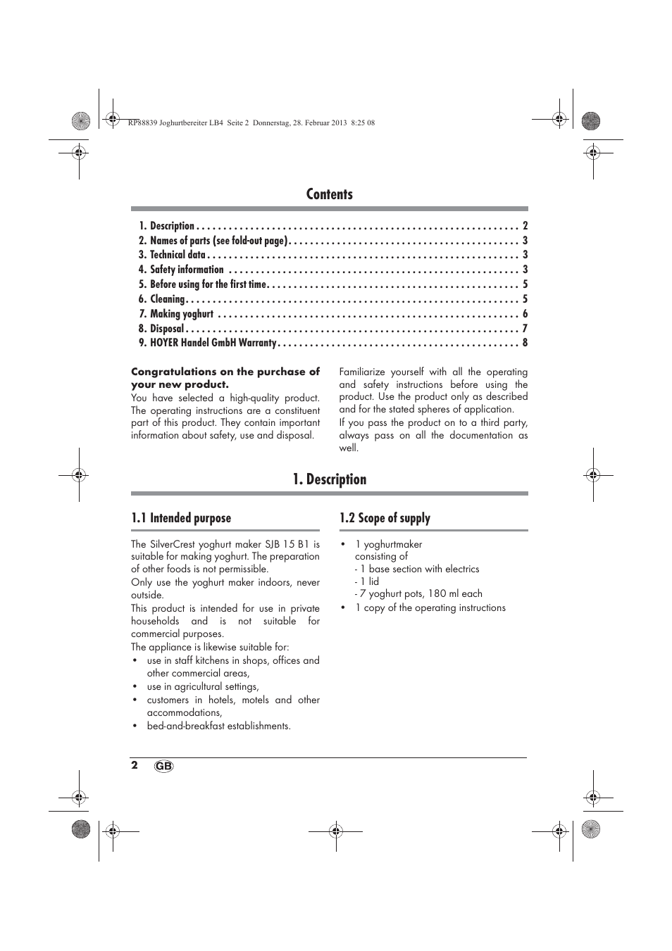 Silvercrest SJB 15 B1 User Manual | Page 4 / 62