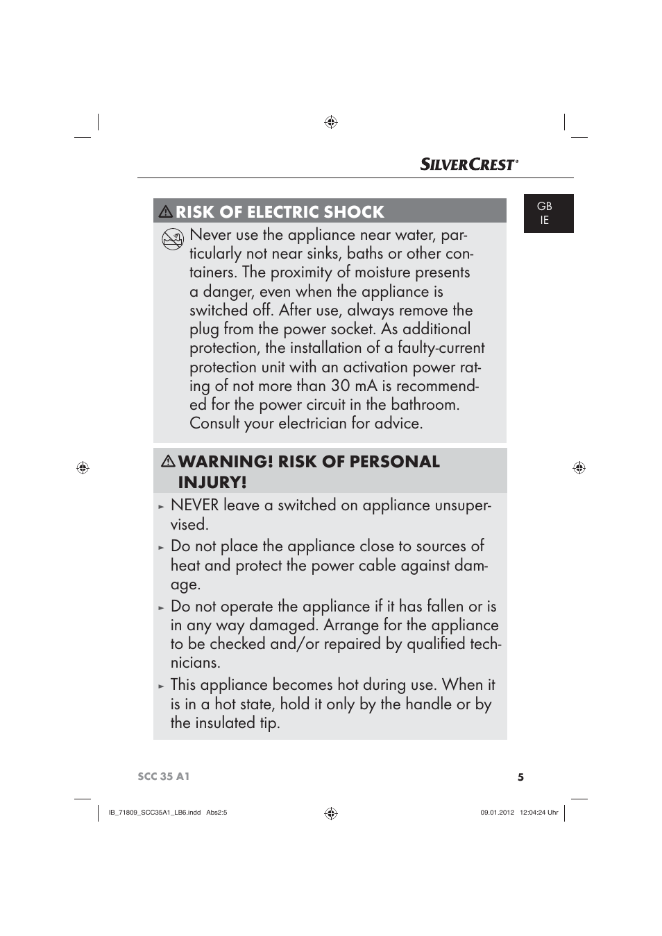 Silvercrest SCC 35 A1 User Manual | Page 7 / 14