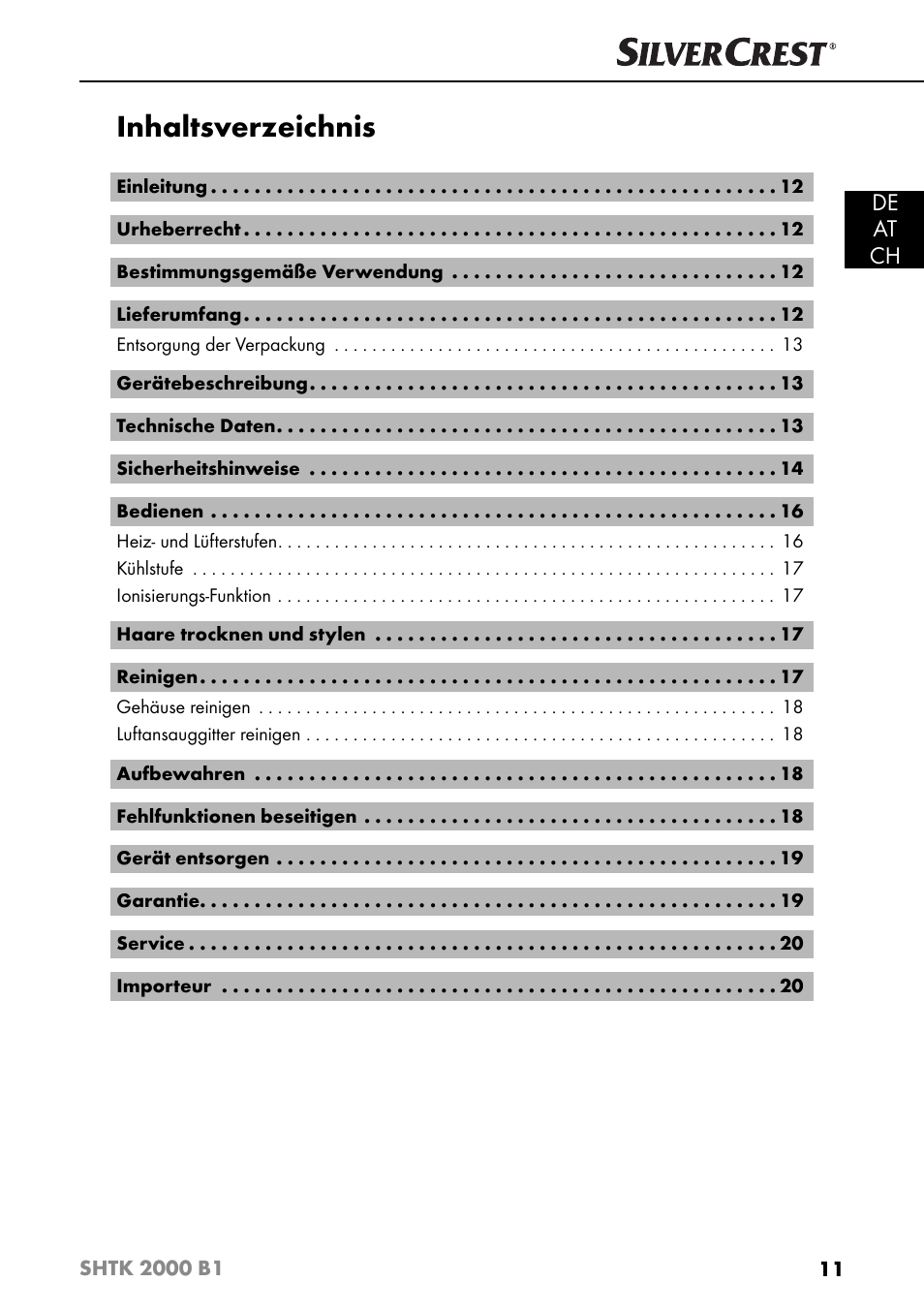 Silvercrest SHTK 2000 B1 User Manual | Page 14 / 34