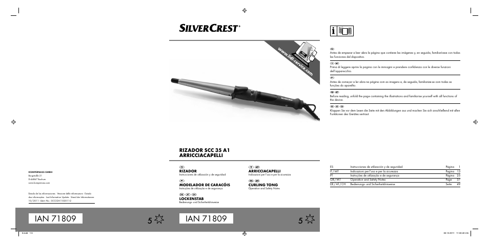 Silvercrest SCC 35 A1 User Manual | 62 pages