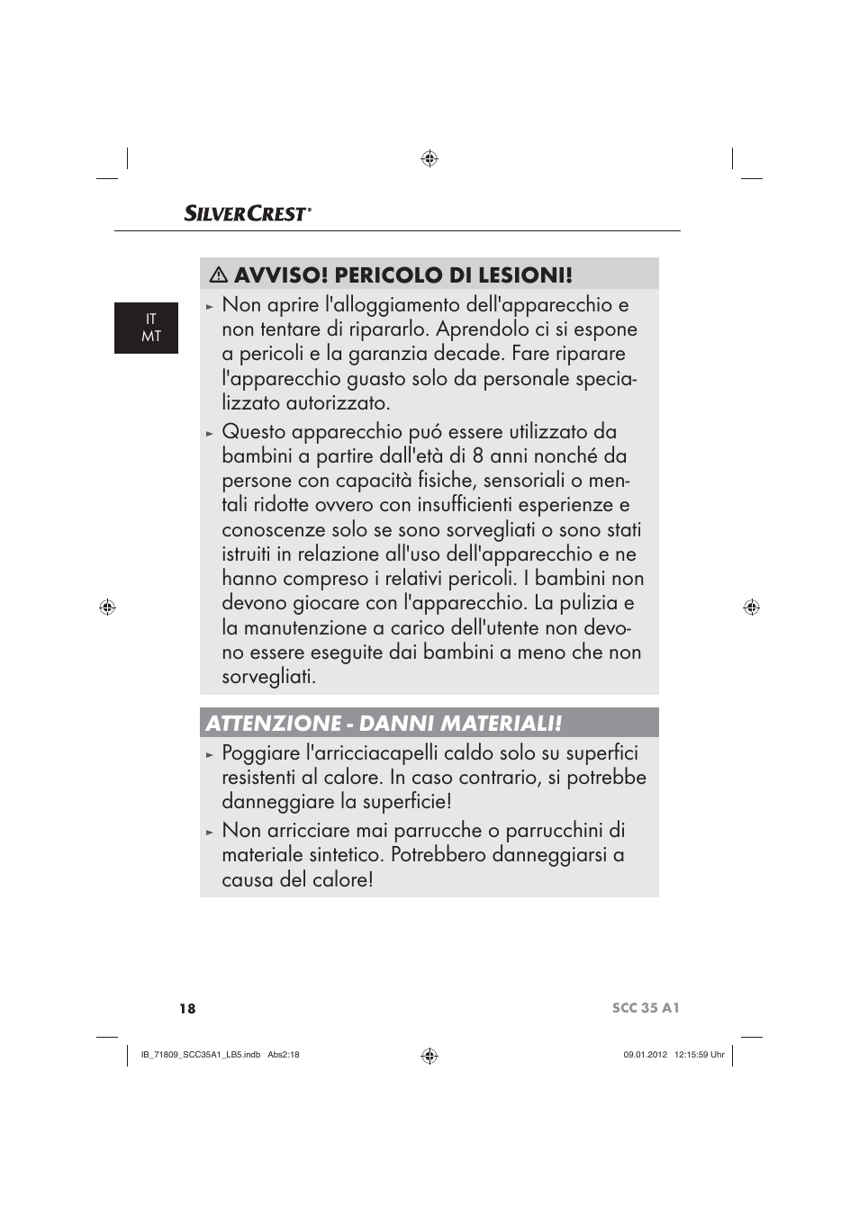 Silvercrest SCC 35 A1 User Manual | Page 20 / 62
