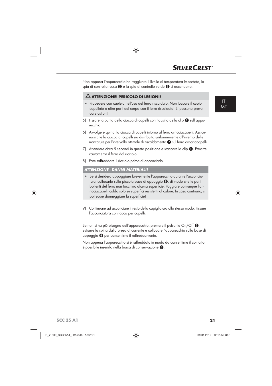 It mt | Silvercrest SCC 35 A1 User Manual | Page 23 / 62