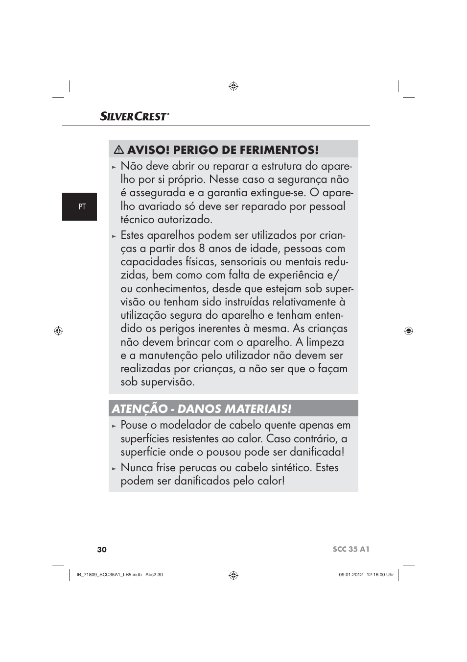 Podem ser daniﬁ cados pelo calor | Silvercrest SCC 35 A1 User Manual | Page 32 / 62