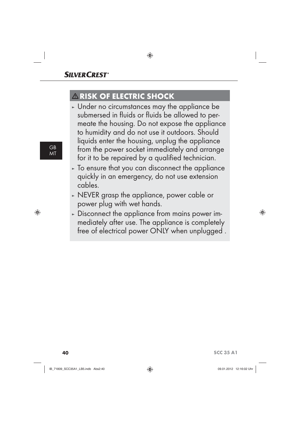 Silvercrest SCC 35 A1 User Manual | Page 42 / 62