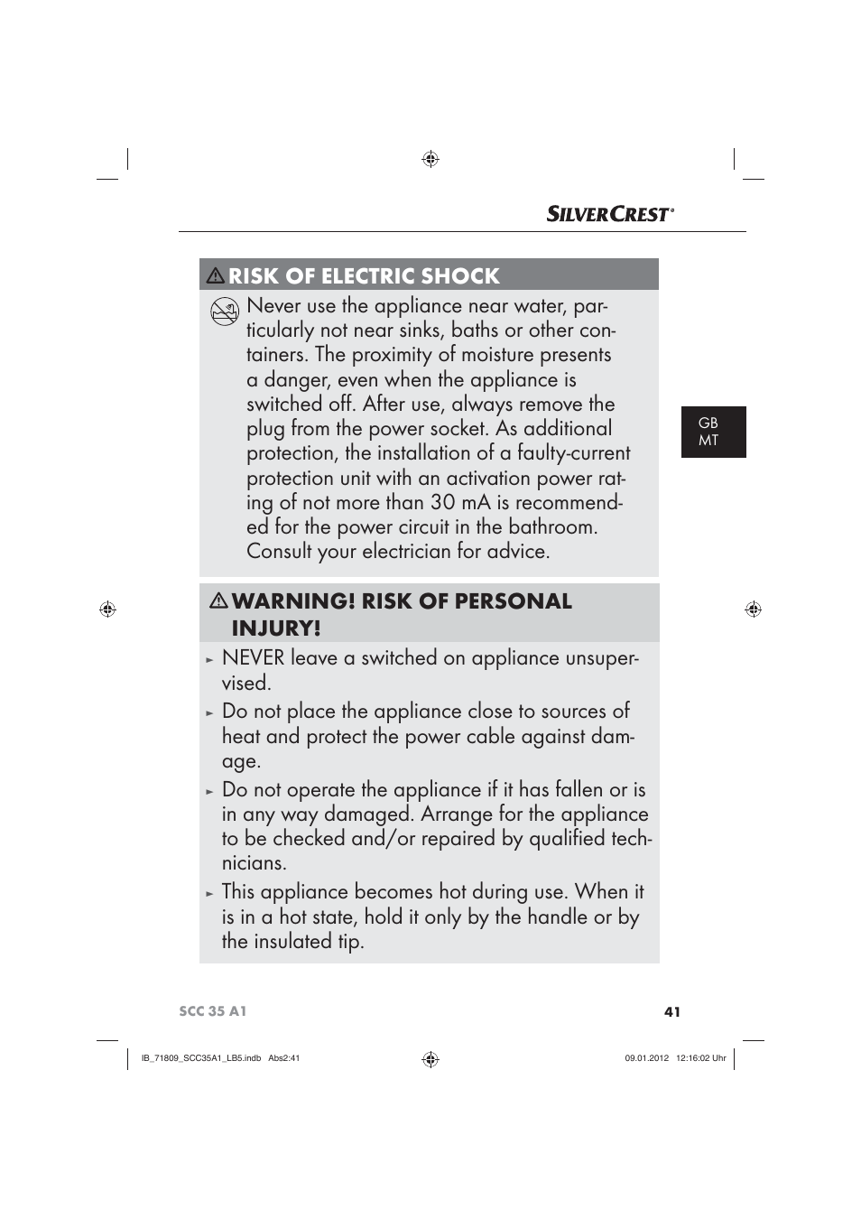 Silvercrest SCC 35 A1 User Manual | Page 43 / 62