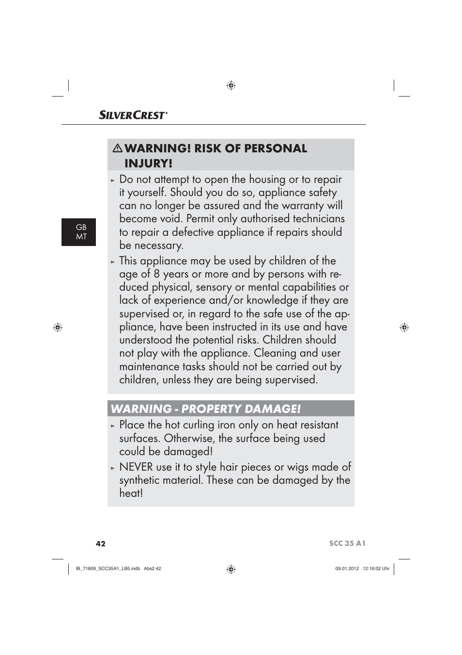 Silvercrest SCC 35 A1 User Manual | Page 44 / 62