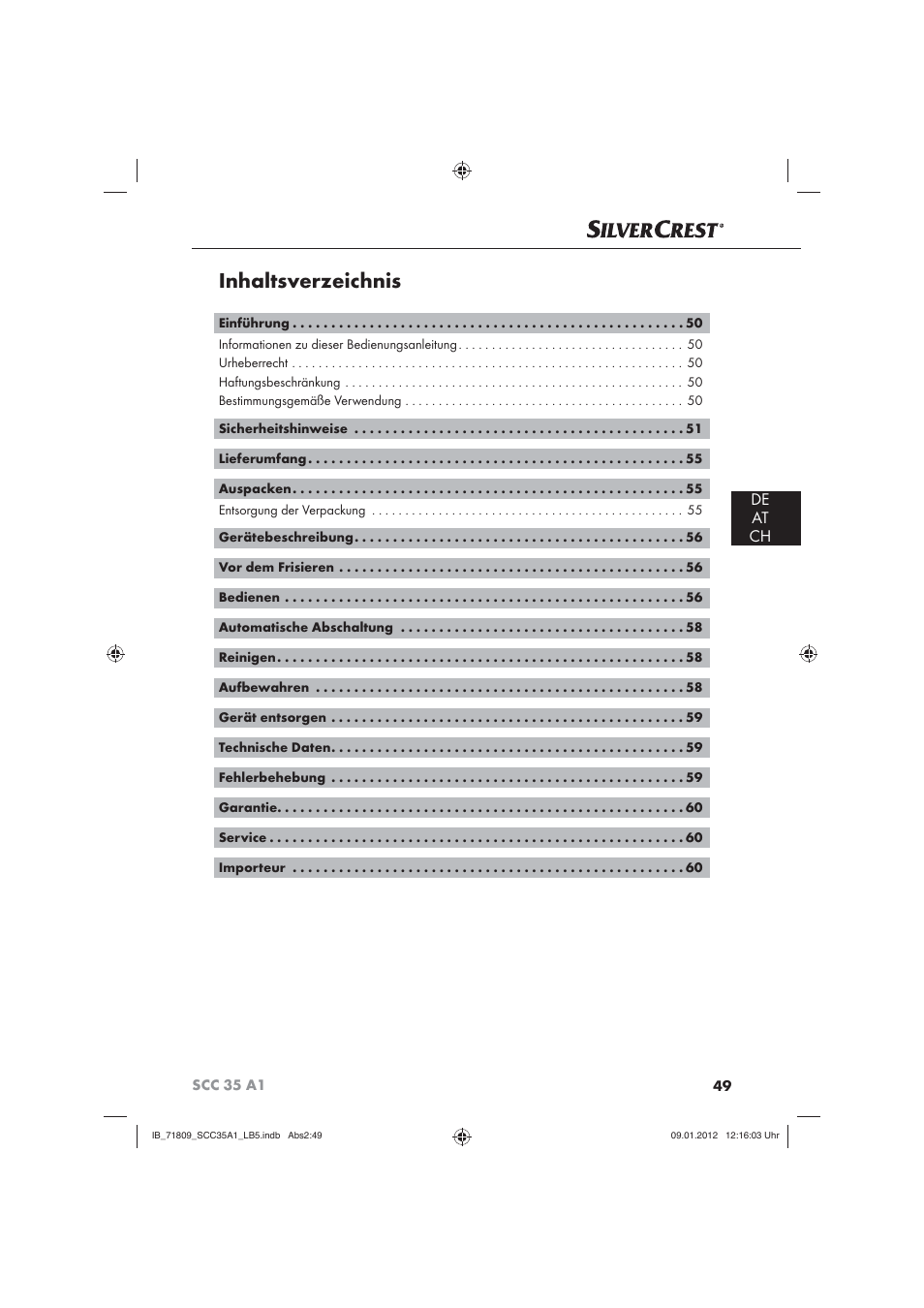 Silvercrest SCC 35 A1 User Manual | Page 51 / 62