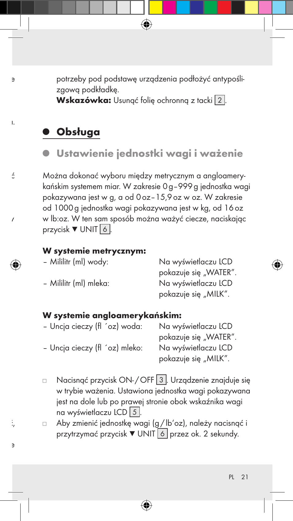 Ustawianie zegara, Ustawienie urządzenia, Obsługa ustawienie jednostki wagi i ważenie | Silvercrest Z31183 User Manual | Page 21 / 86
