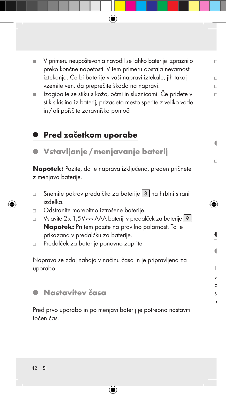 Nastavitev časa, Postavitev naprave | Silvercrest Z31183 User Manual | Page 42 / 86