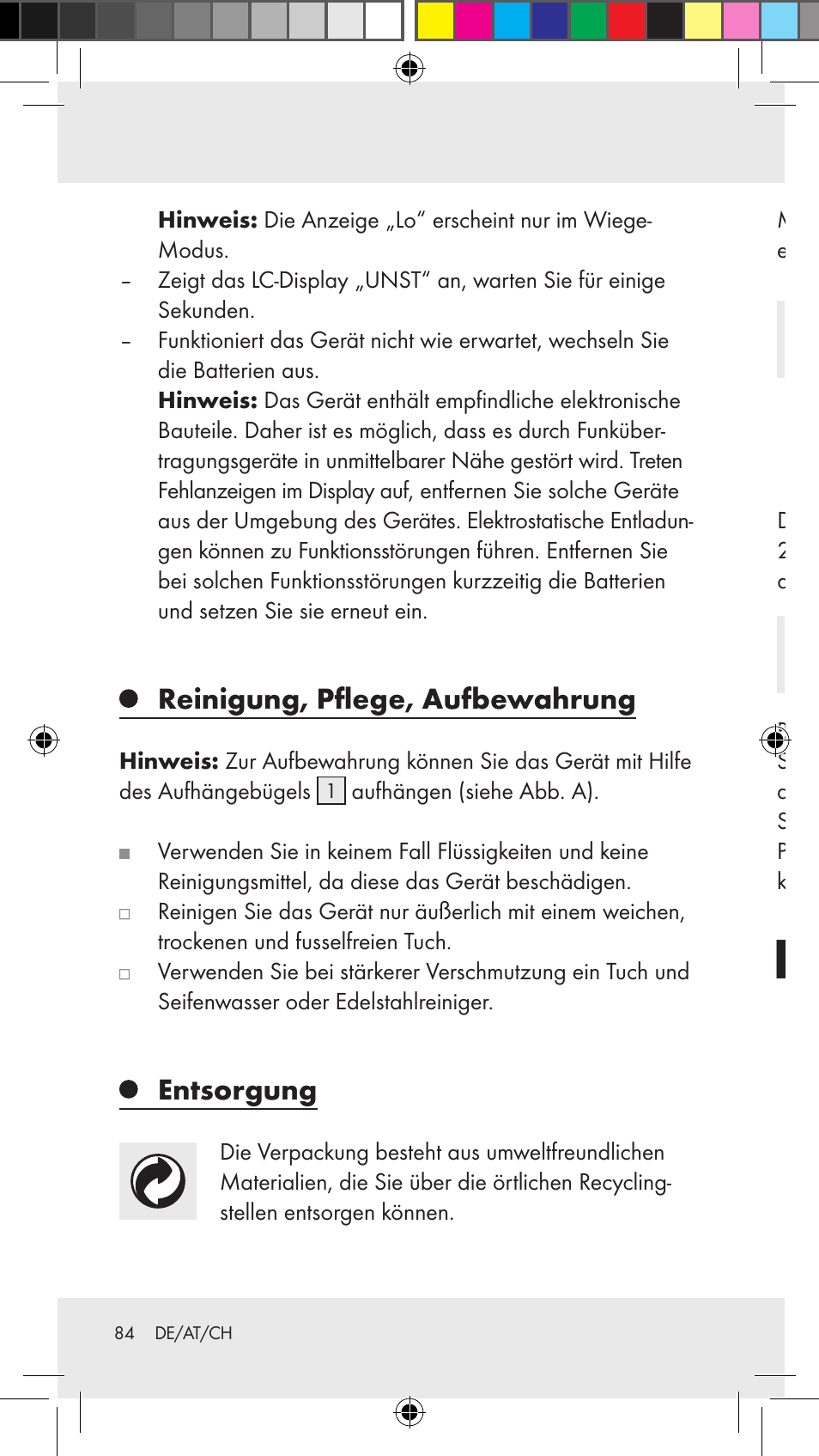 Reinigung, pflege, aufbewahrung, Entsorgung | Silvercrest Z31183 User Manual | Page 84 / 86