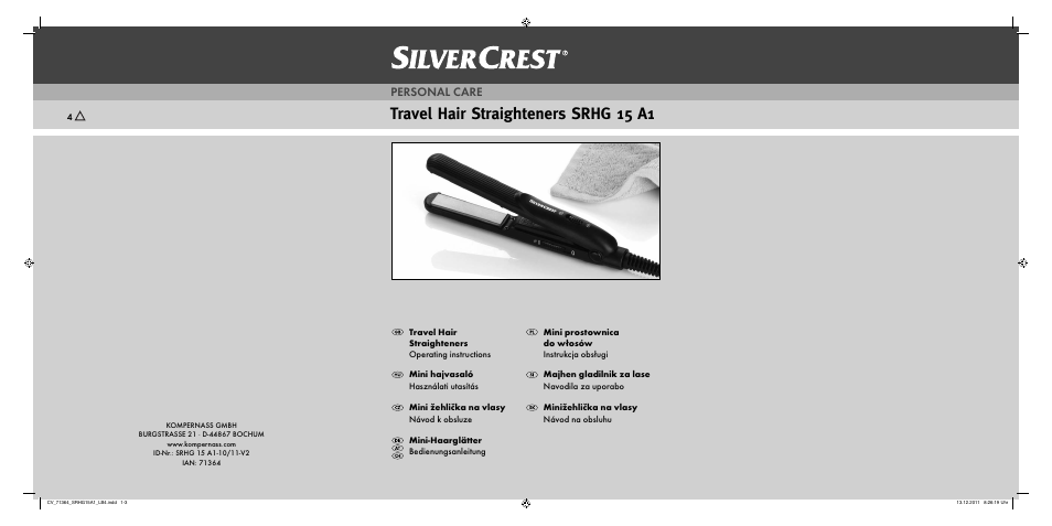 Silvercrest SRHG 15 A1 User Manual | 72 pages