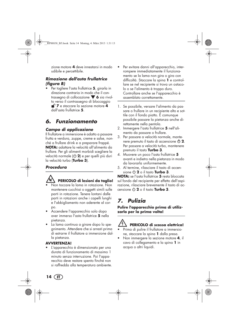 Funzionamento, Pulizia | Silvercrest H-8666 User Manual | Page 16 / 46